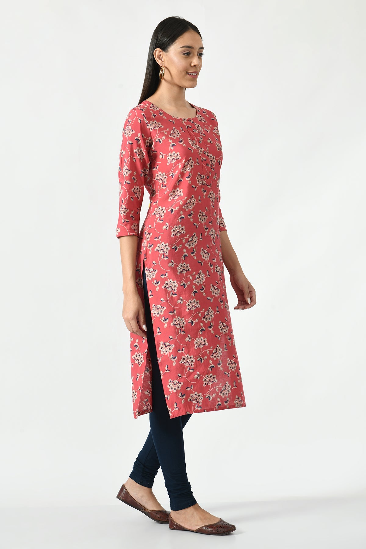 Pink Printed Kurta