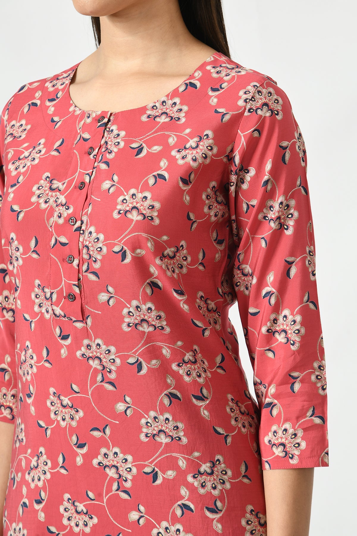 Pink Printed Kurta
