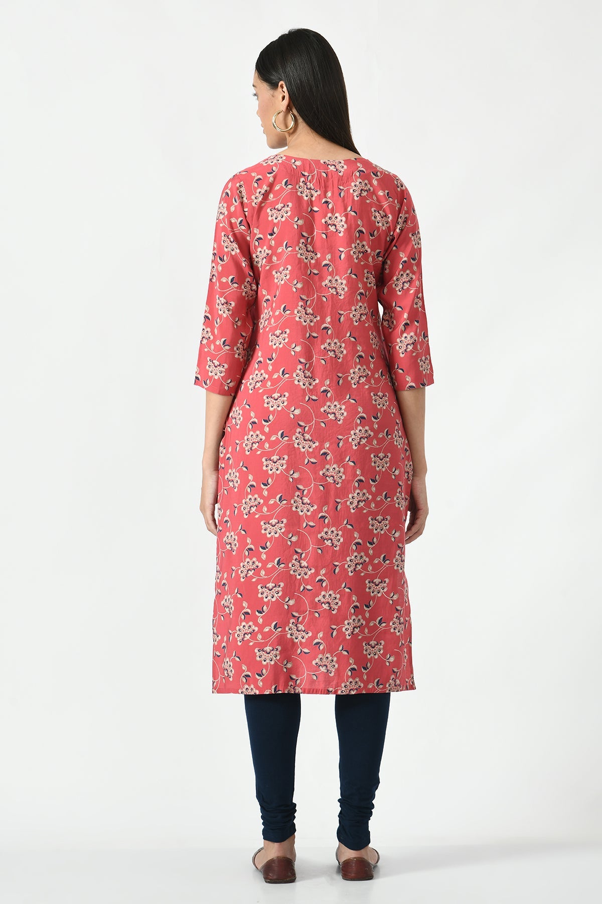 Pink Printed Kurta