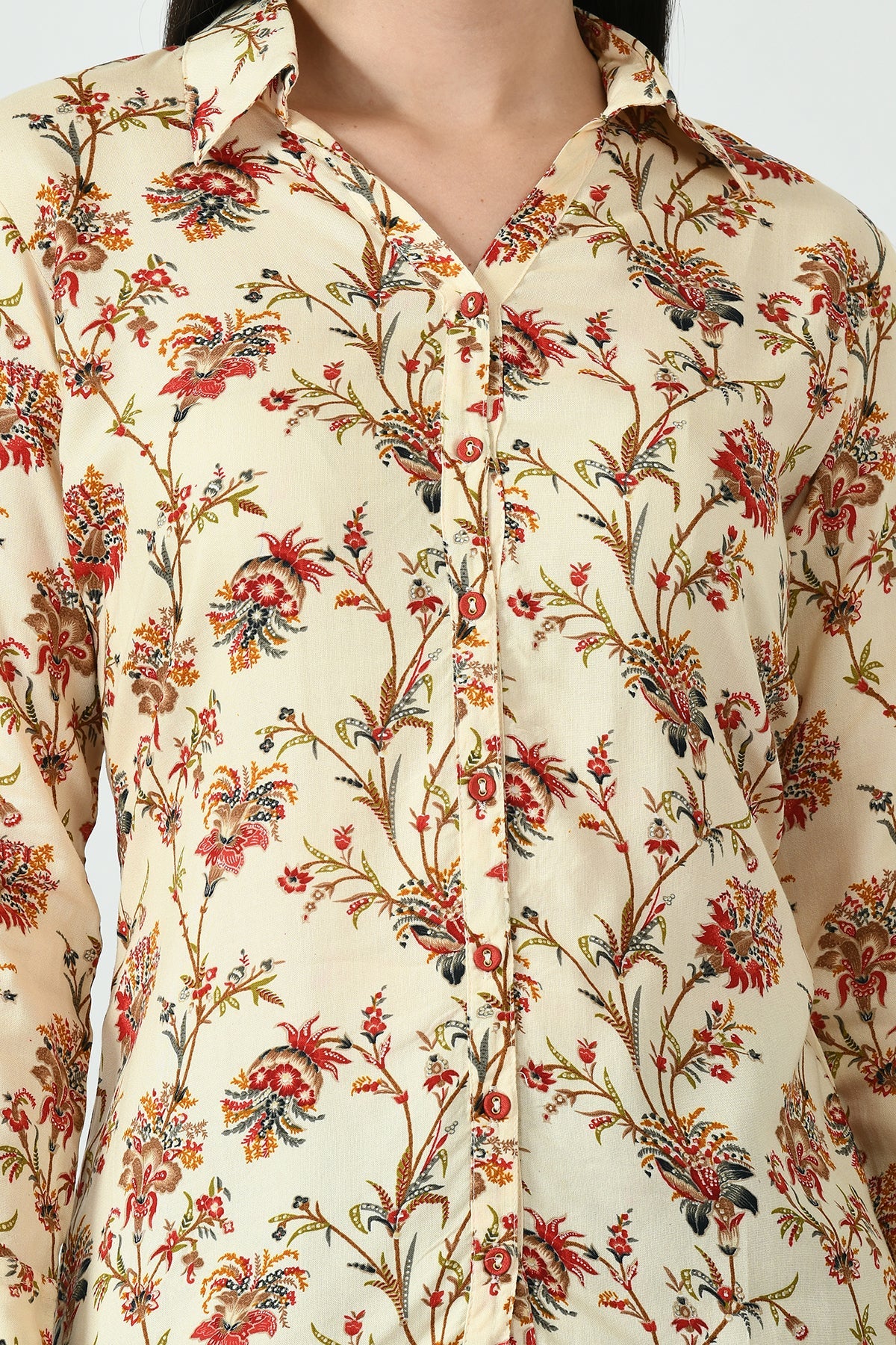 Multi-Coloured Floral Printed Top