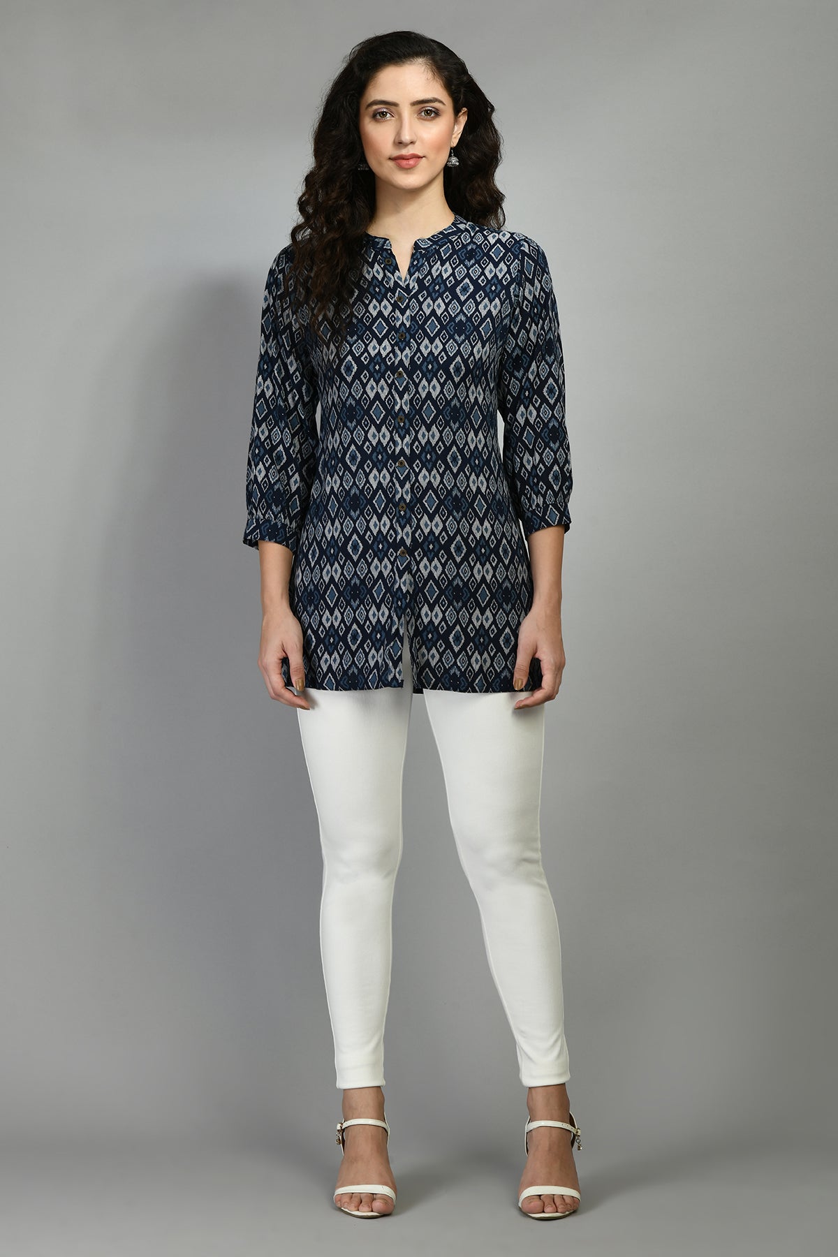 Blue Printed Top