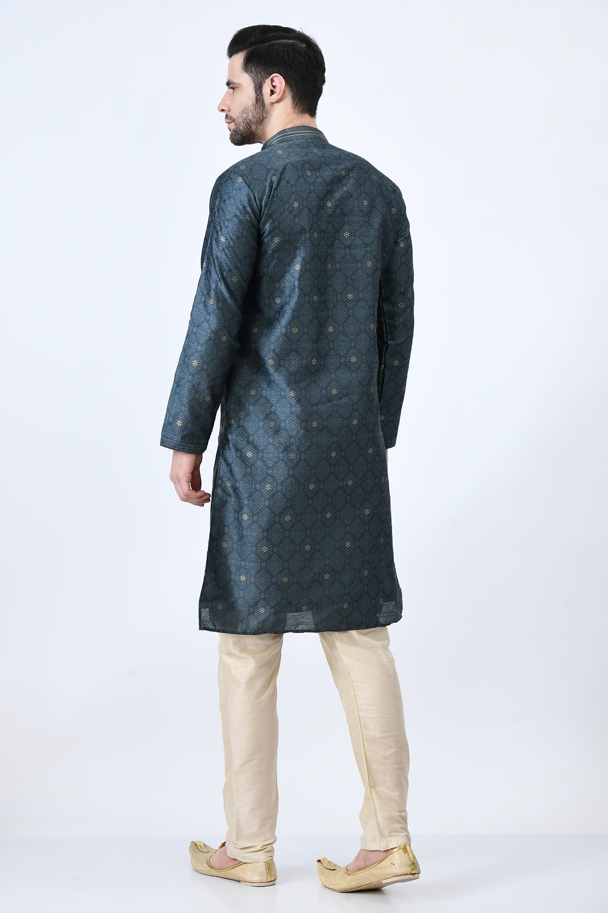 Grey Embellished Kurta Set