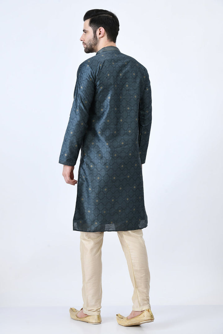 Grey Embellished Kurta Set