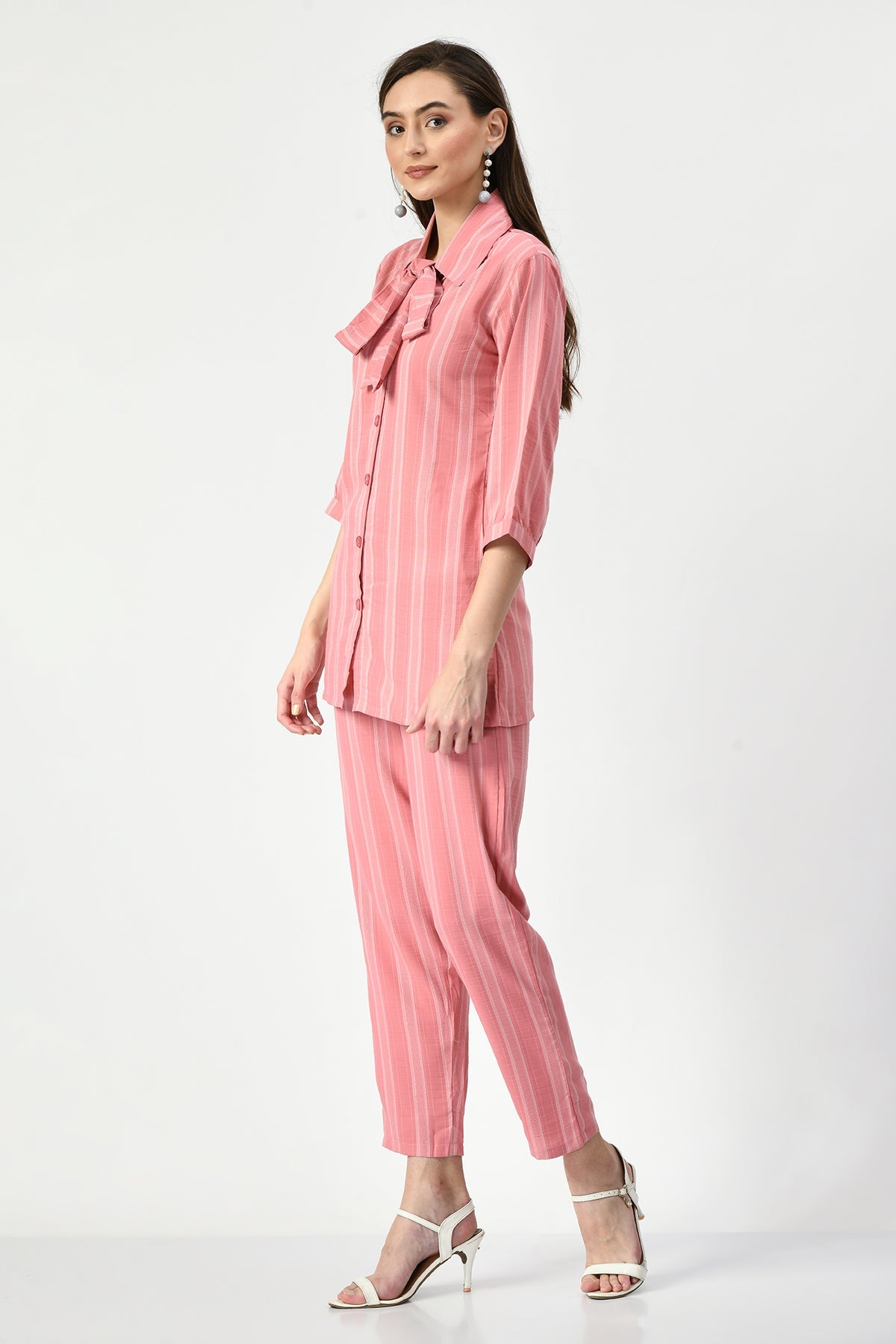 Peach Printed Co-Ord Set