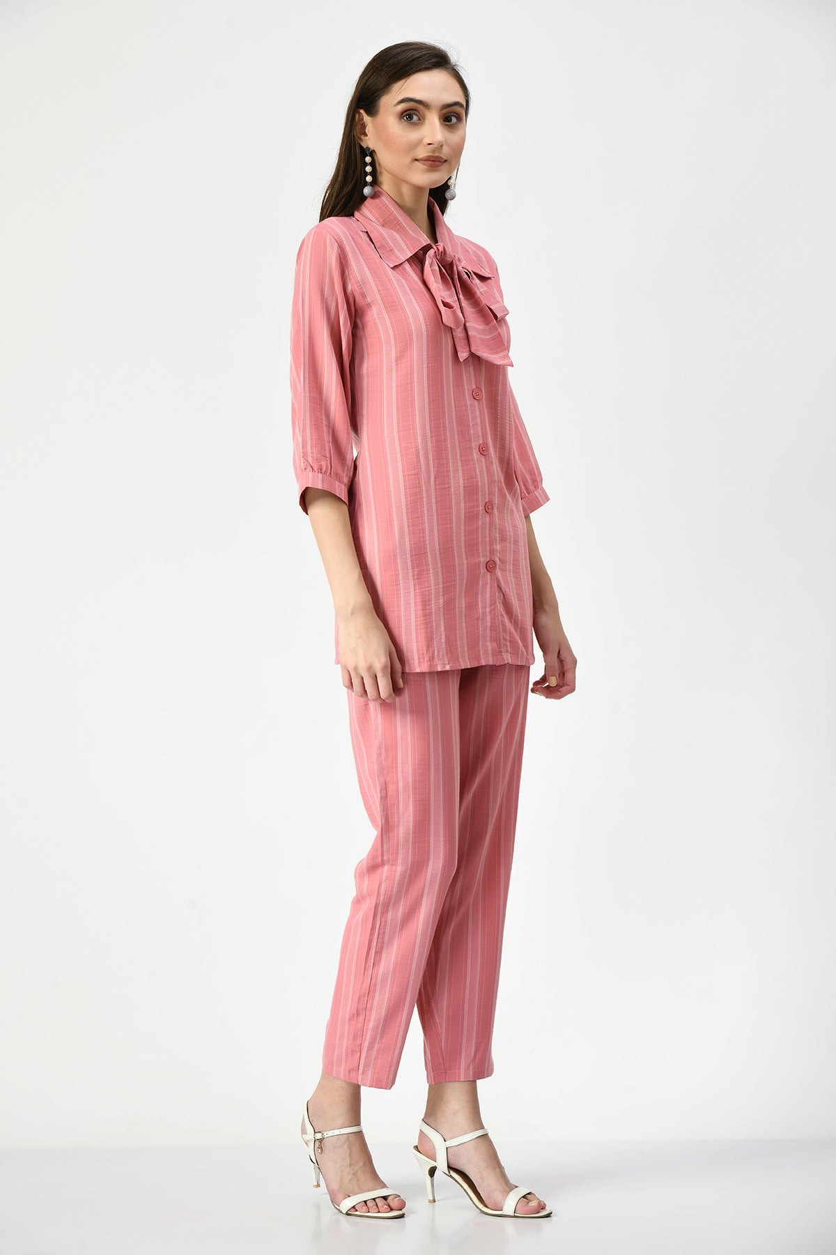 Peach Printed Co-Ord Set