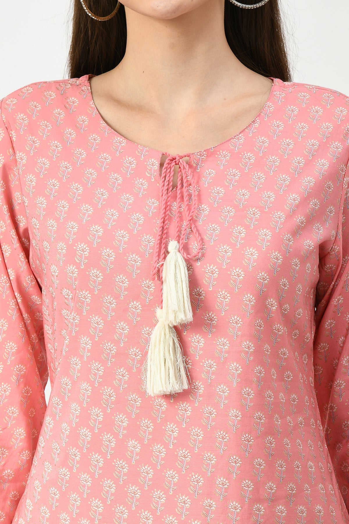 Pink Printed Kurta