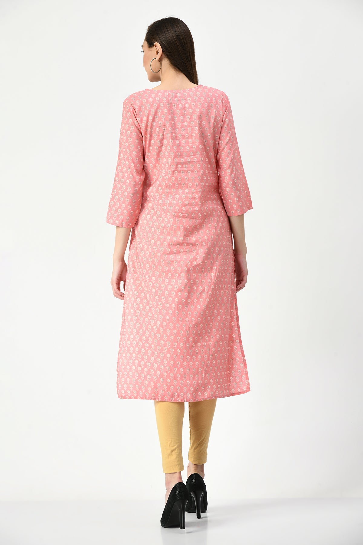 Pink Printed Kurta