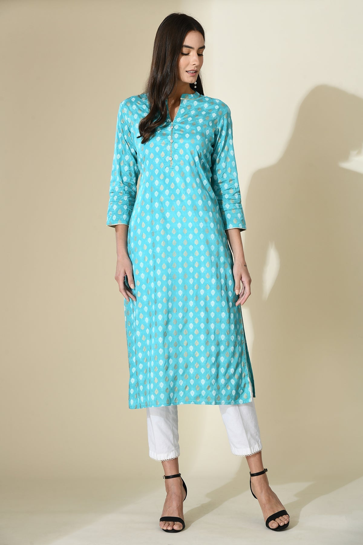 Blue Printed Kurta