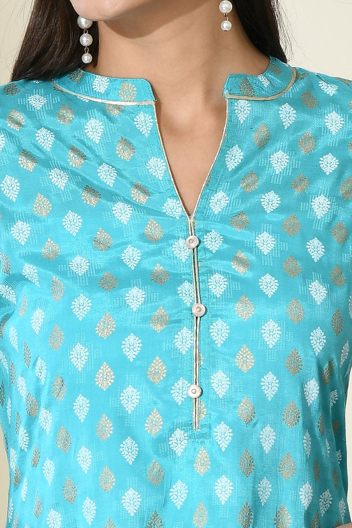 Blue Printed Kurta