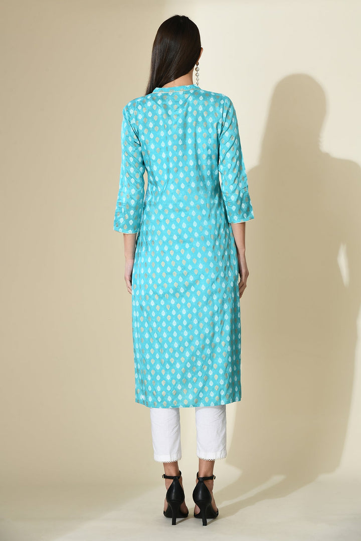 Blue Printed Kurta