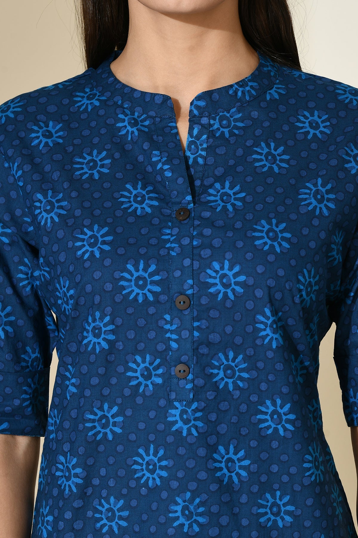 Blue Ethnic Printed Top