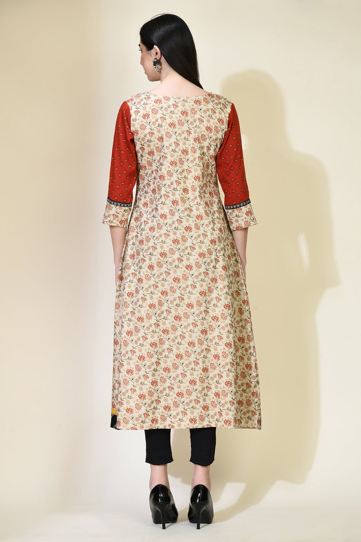 Multi Printed A-line Kurta