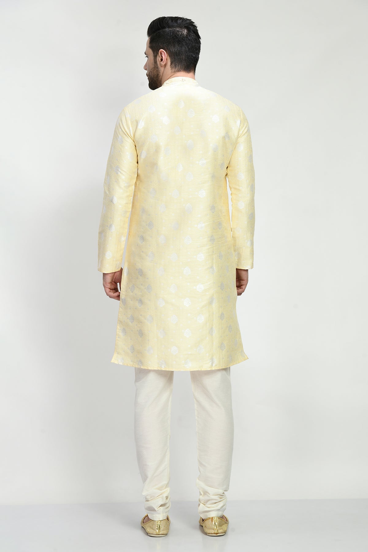 Cream Embellished Kurta Set