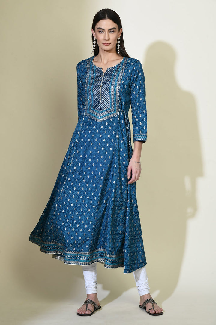Blue Printed Kurta