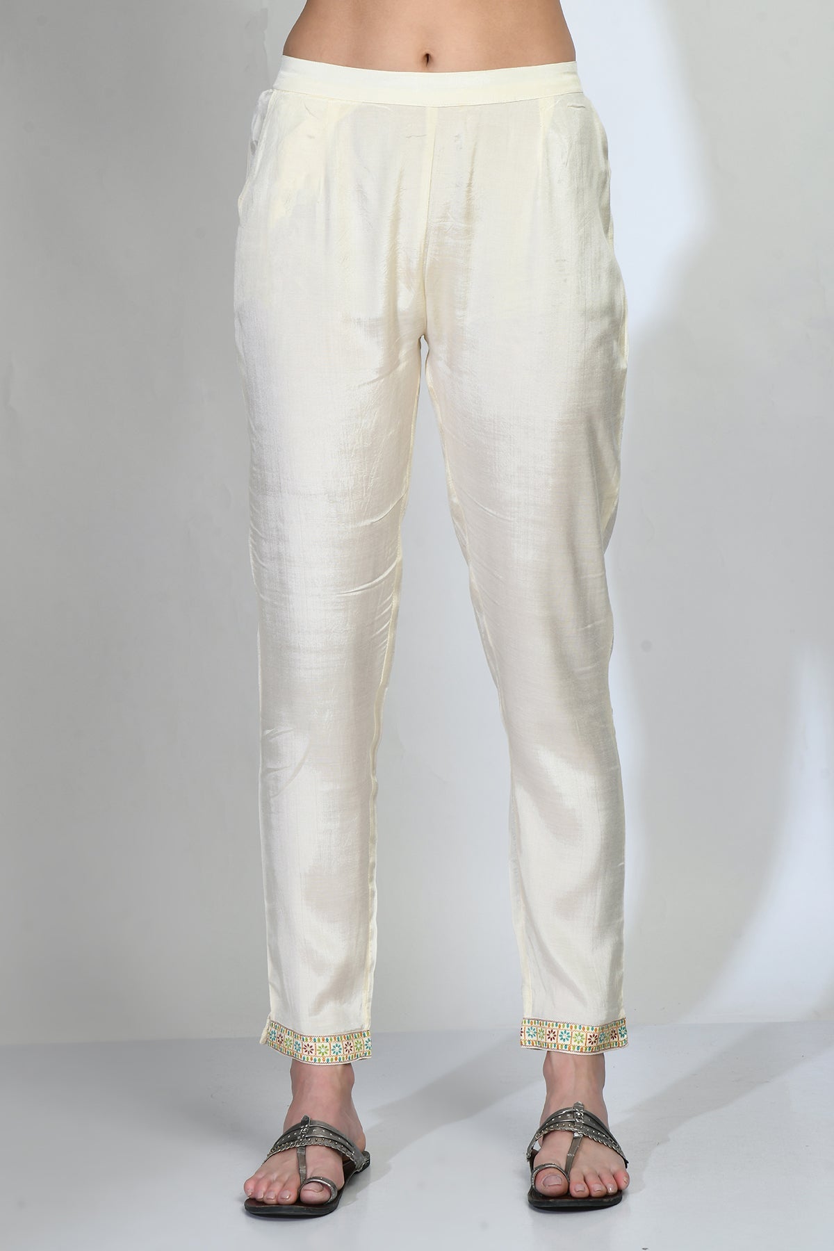 Cream Printed Kurta Set