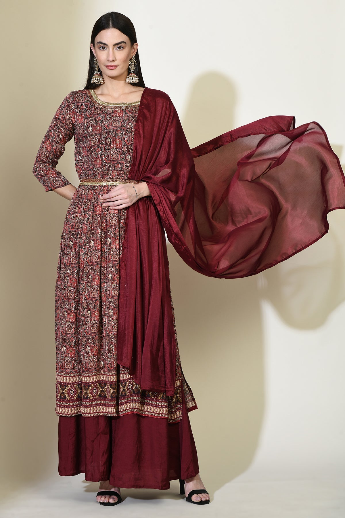 Multi Embellished Kurta Set