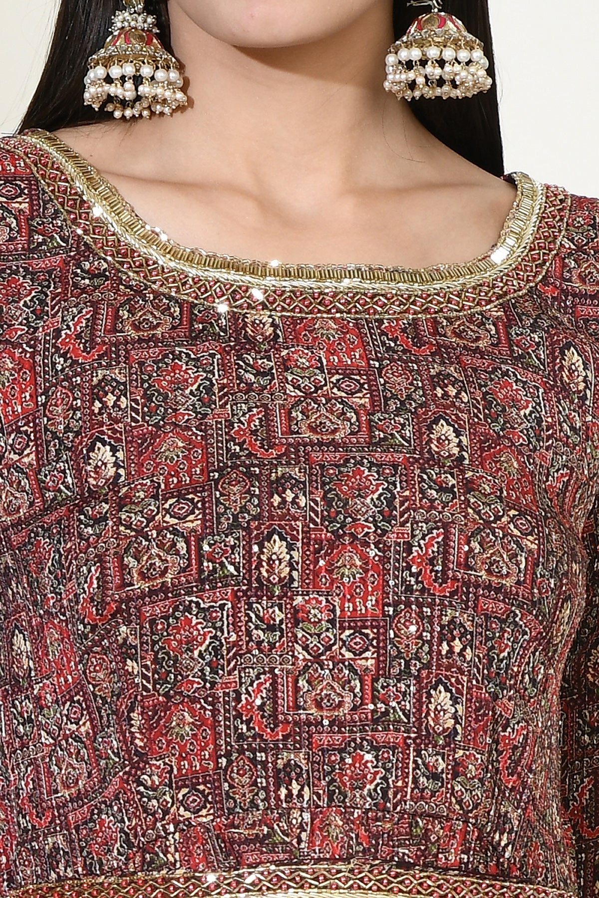 Multi Embellished Kurta Set