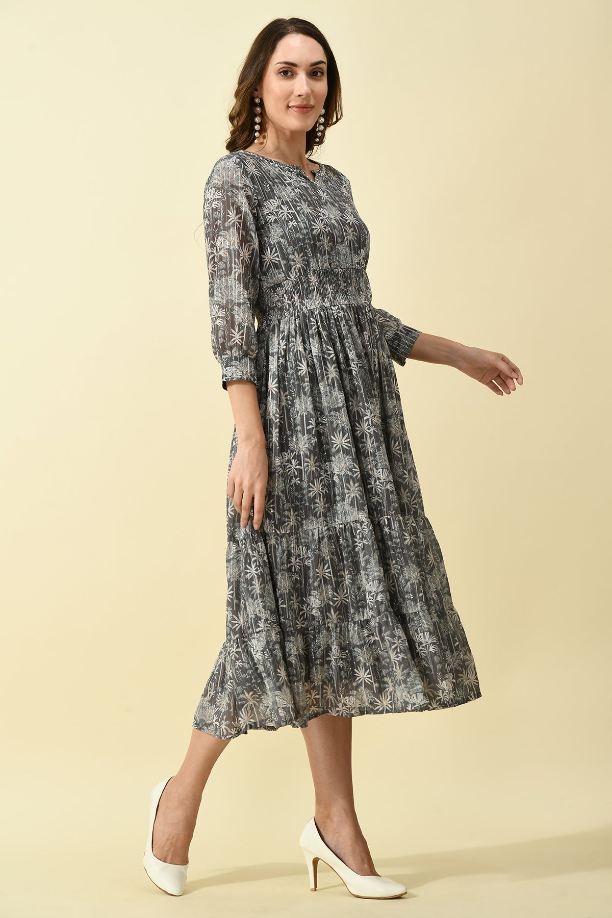 Green Printed Dress