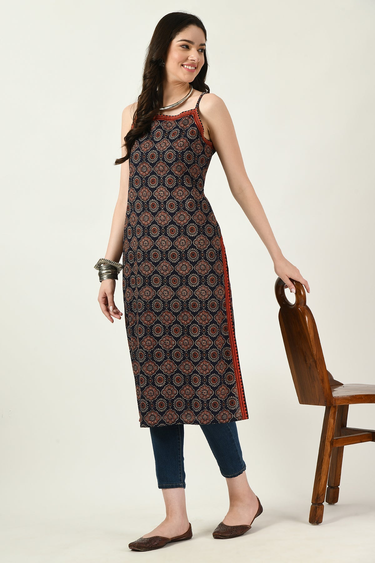 Blue Printed Kurta