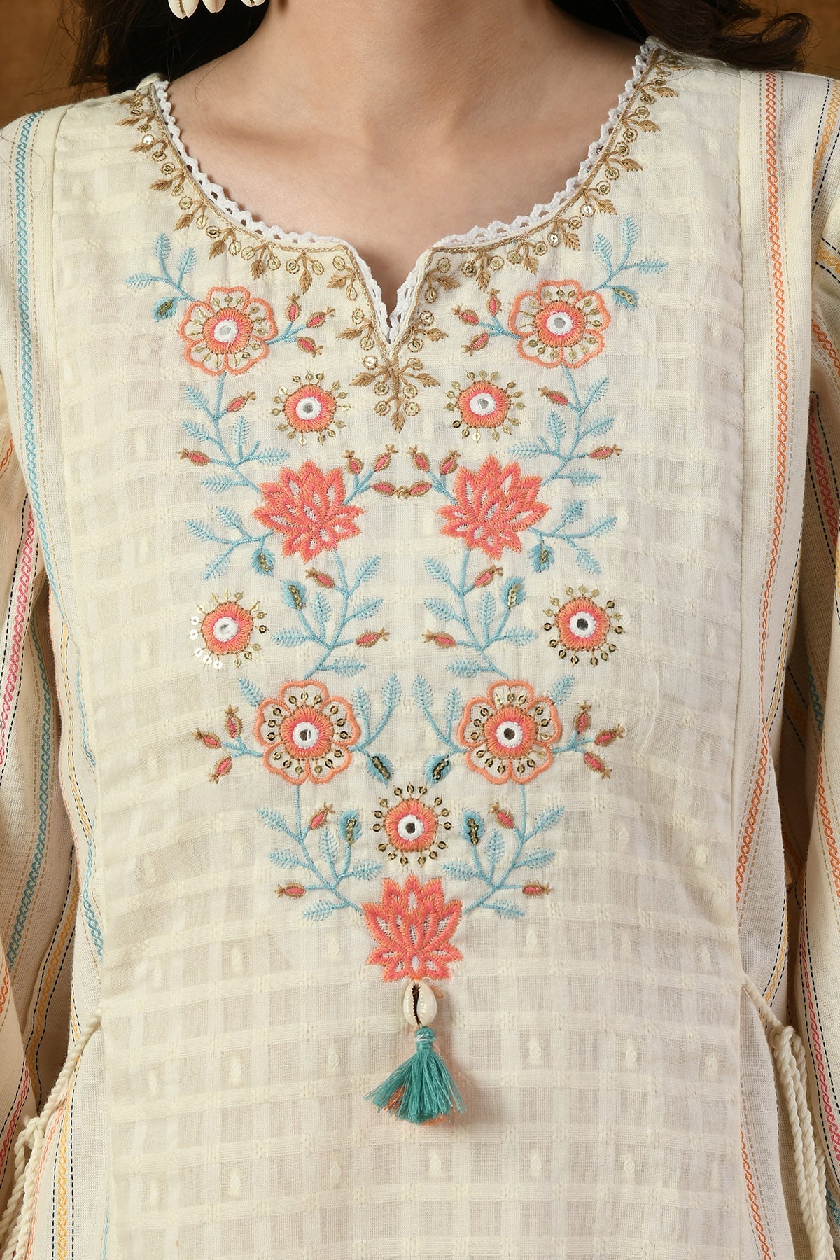 Multi Yoke Printed Dress