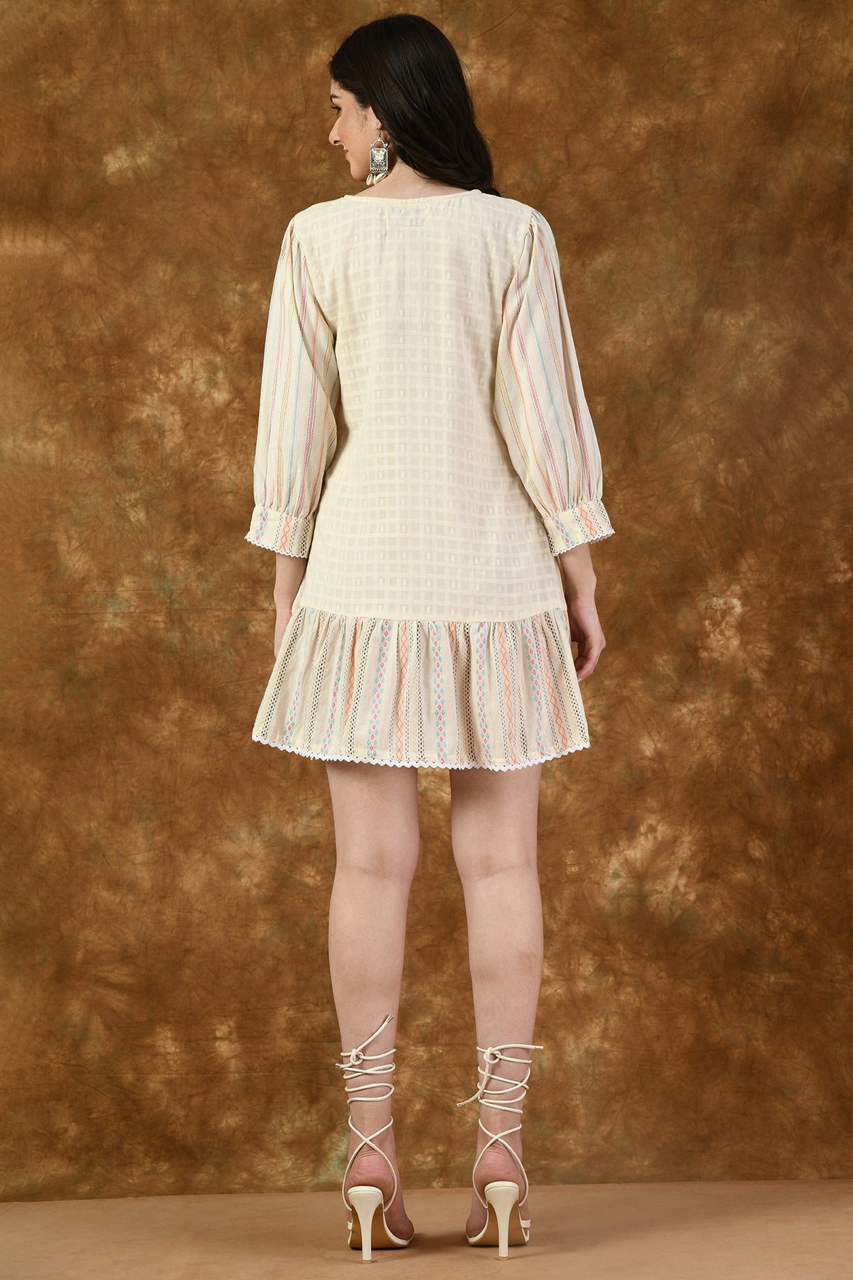 Multi Yoke Printed Dress