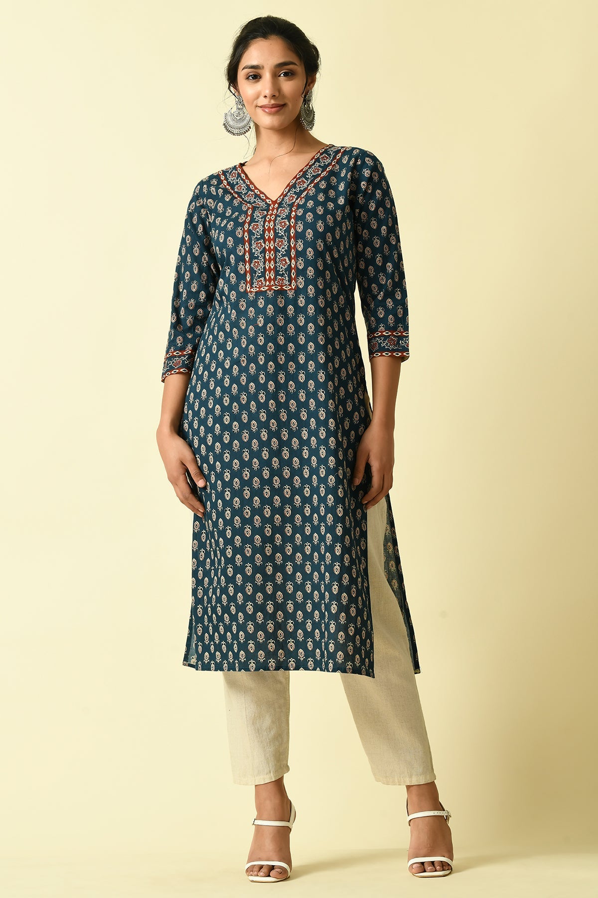 Blue Printed Kurta