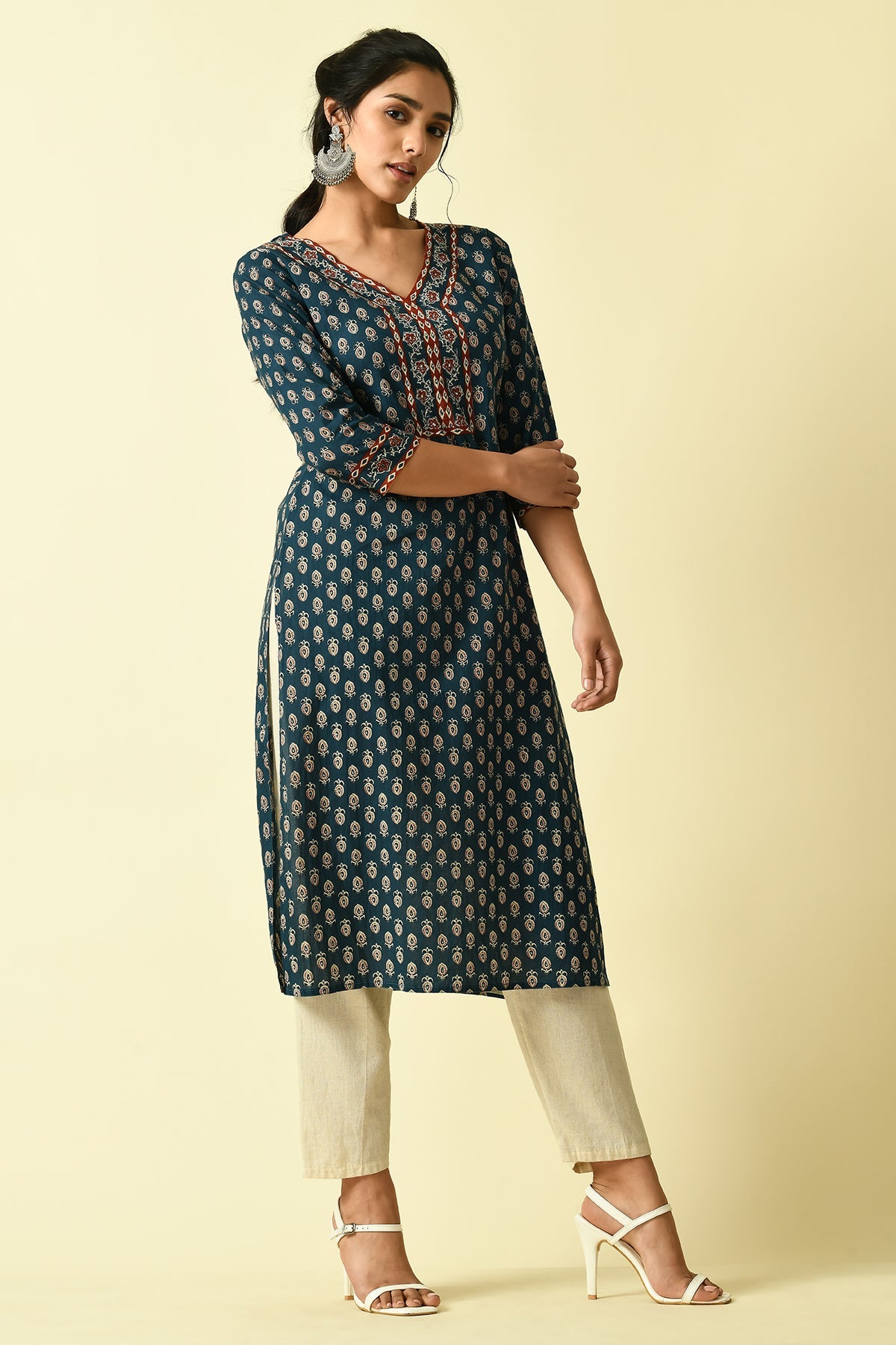 Blue Printed Kurta
