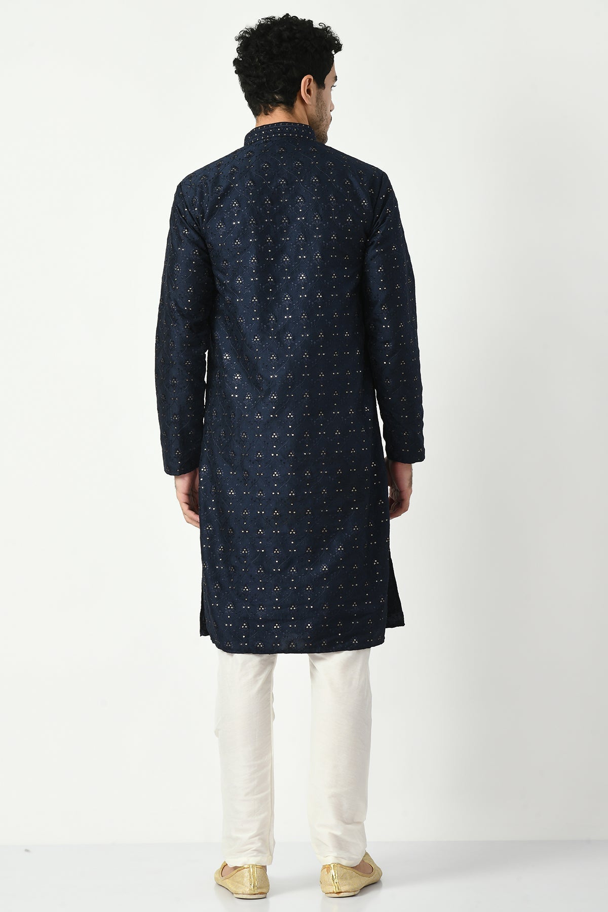 Blue Chikankari Straight Kurta Set
