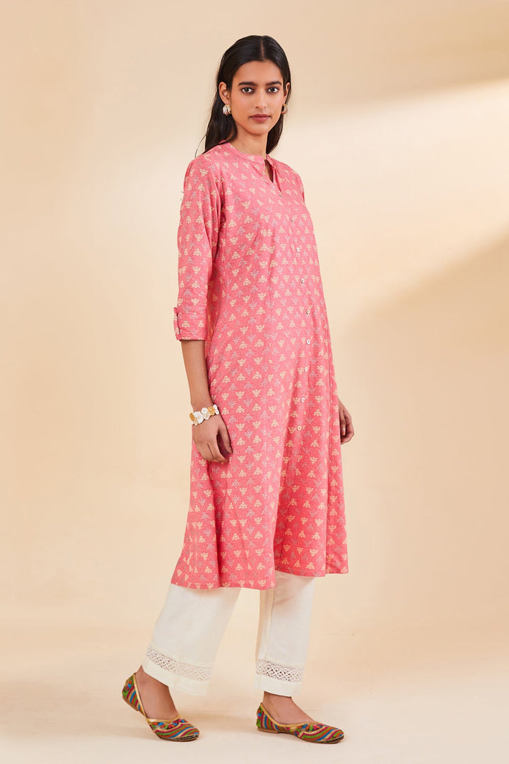 Pink Printed Kurta