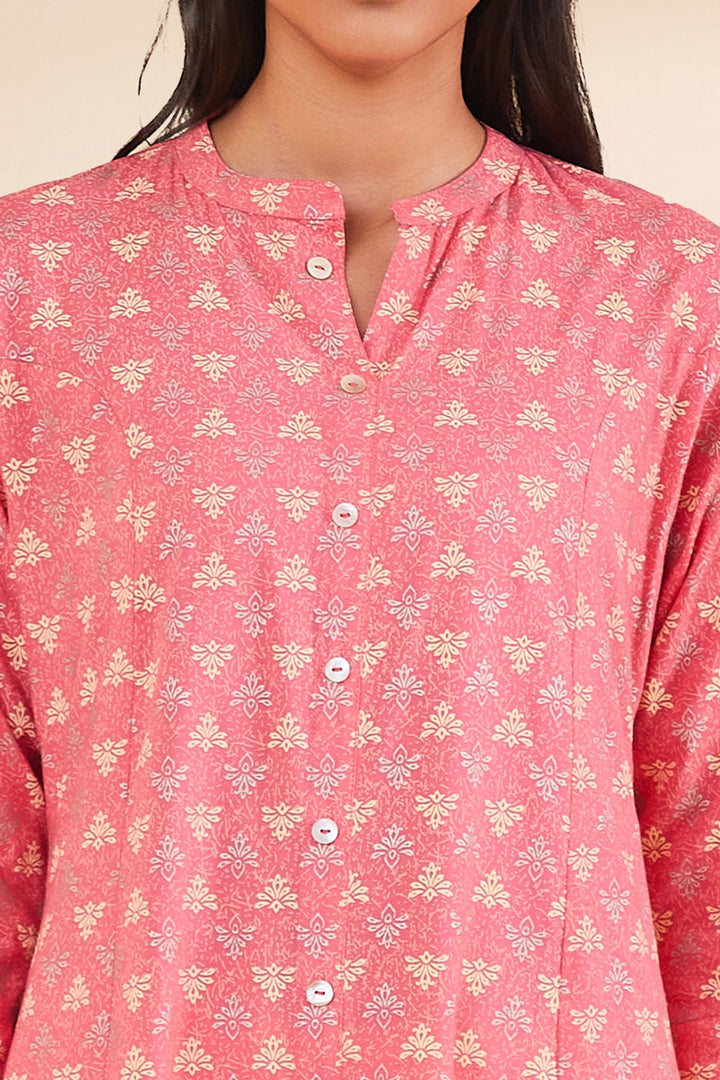 Pink Printed Kurta