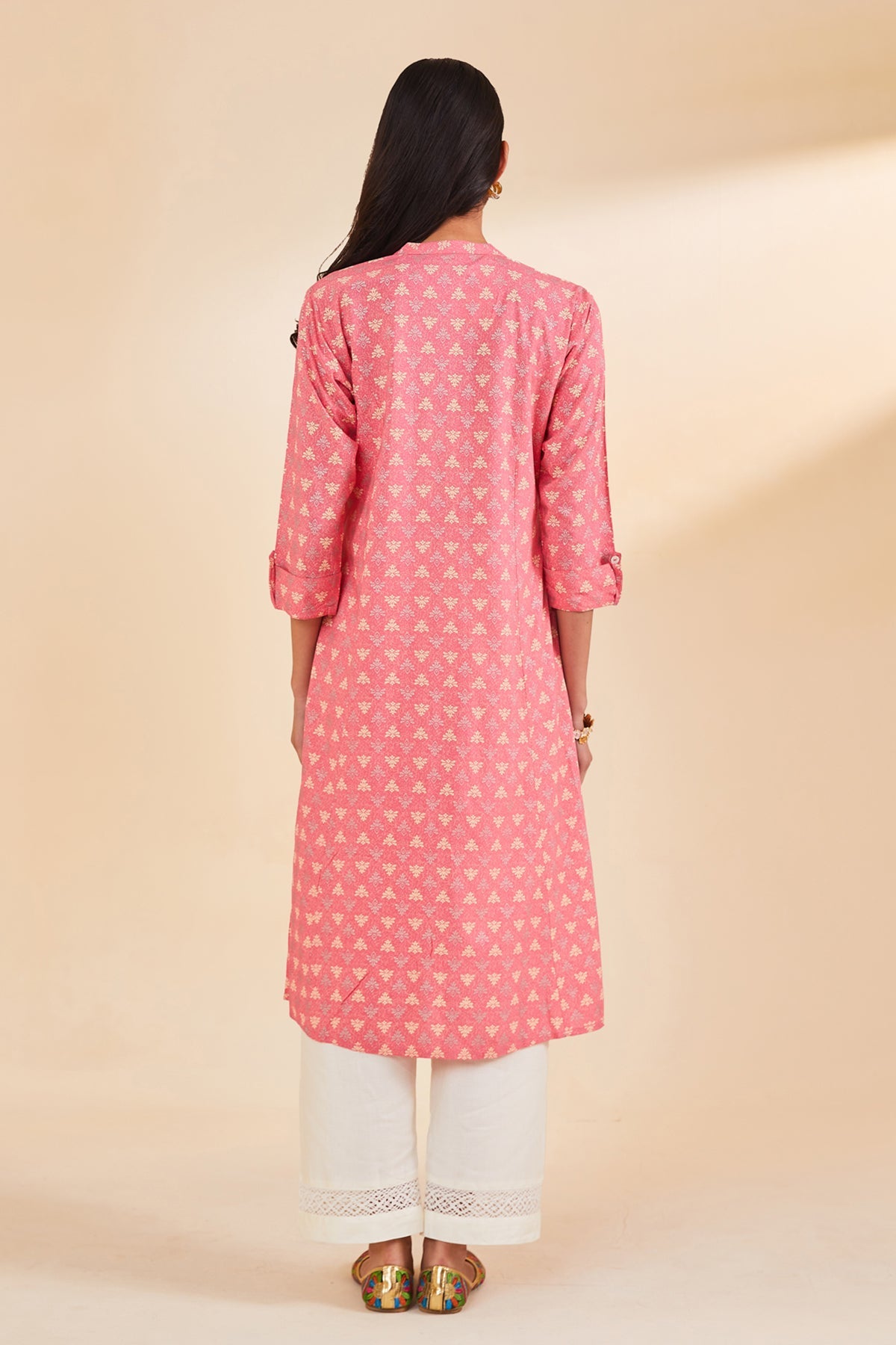 Pink Printed Kurta