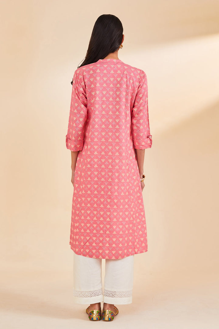 Pink Printed Kurta