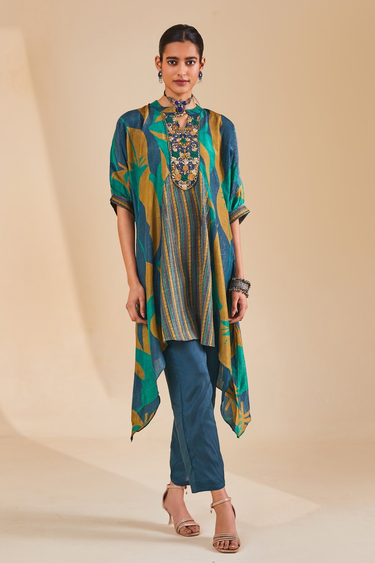 Multi Printed Kurta Set