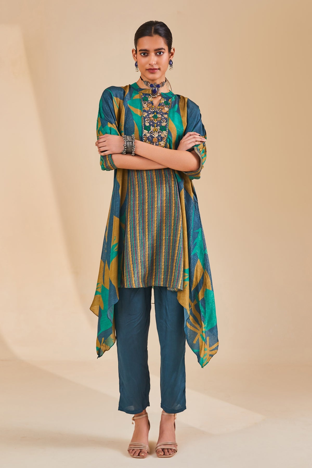 Multi Printed Kurta Set
