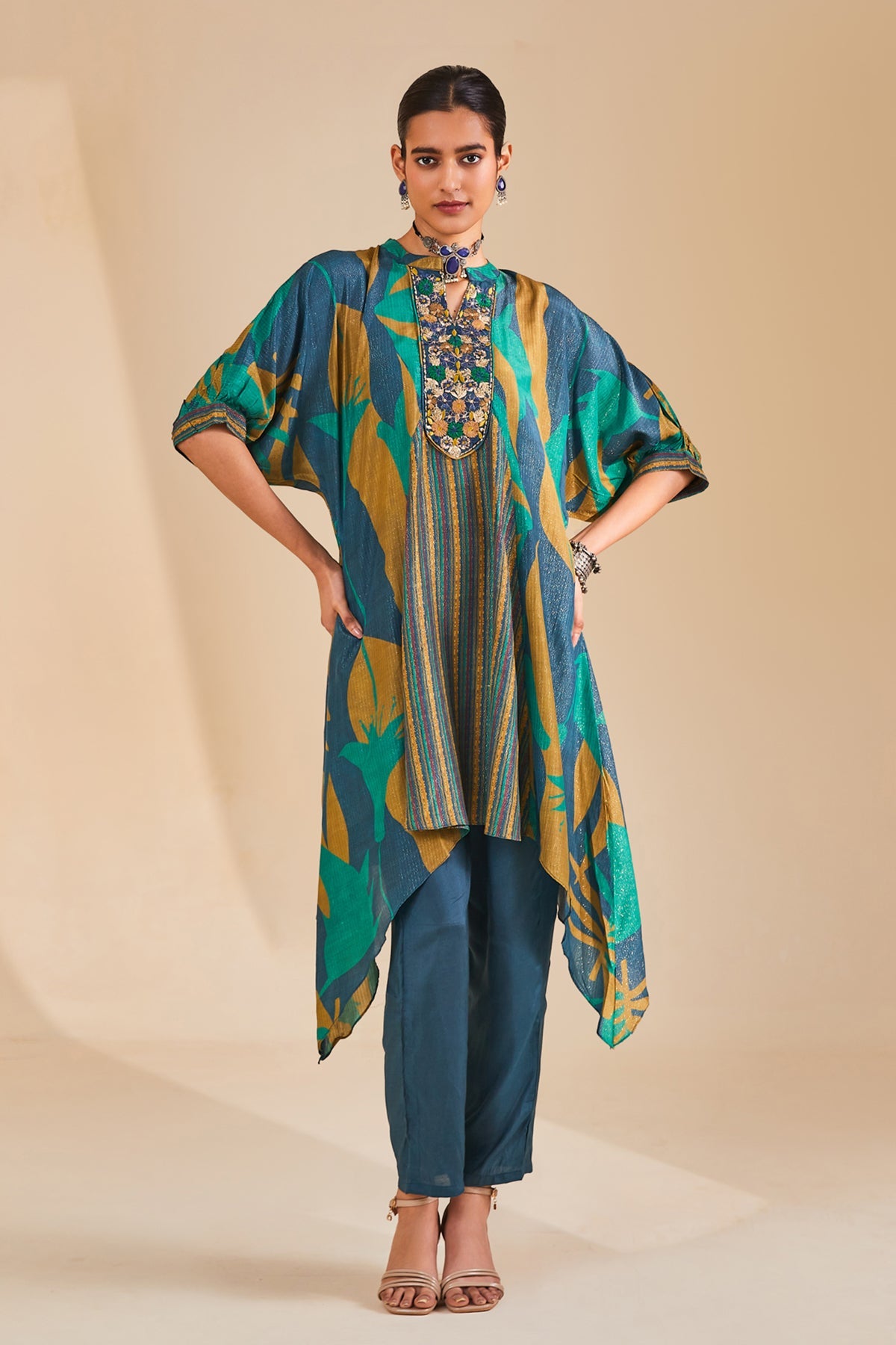 Multi Printed Kurta Set