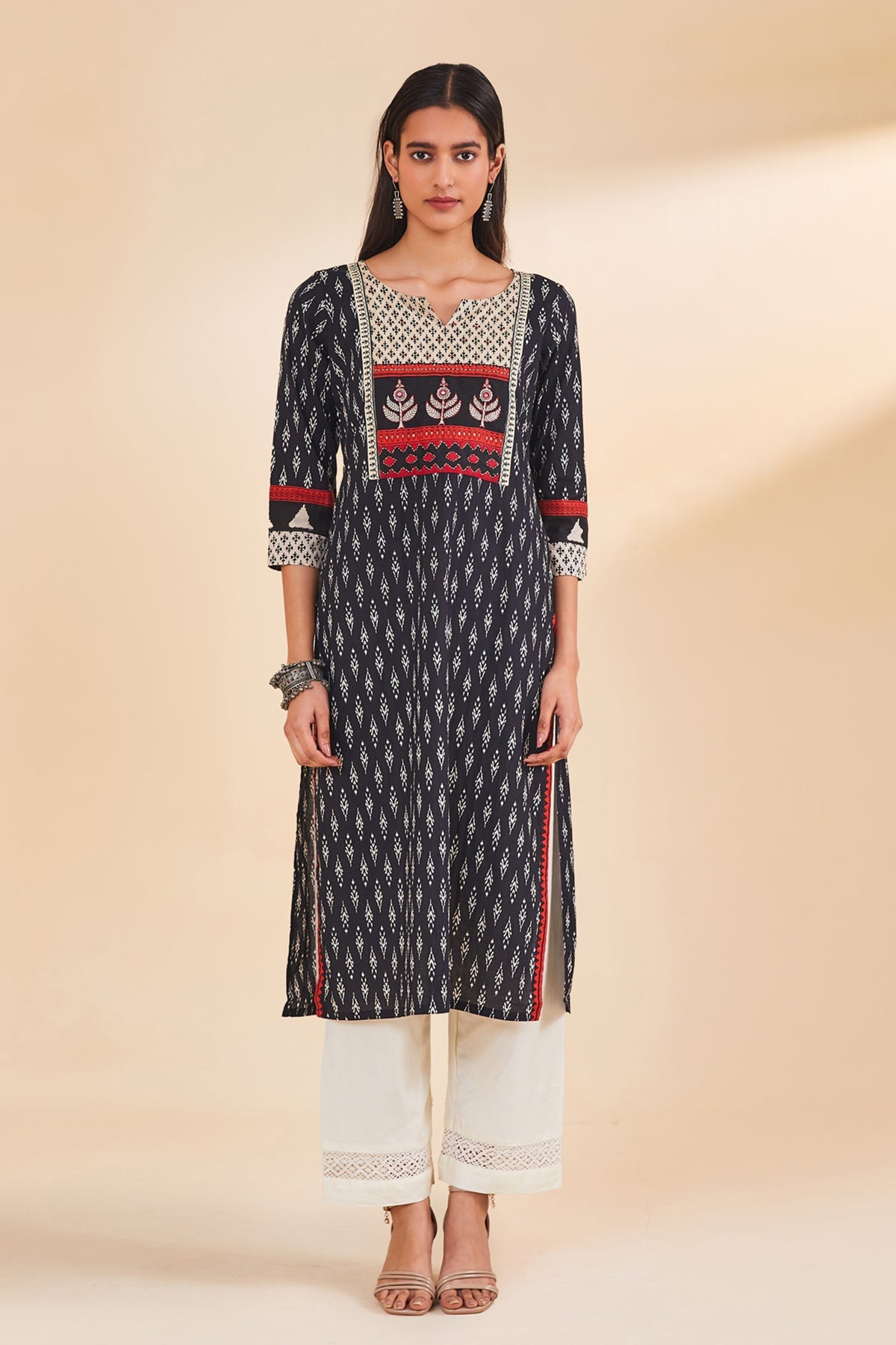 Black Printed Kurta
