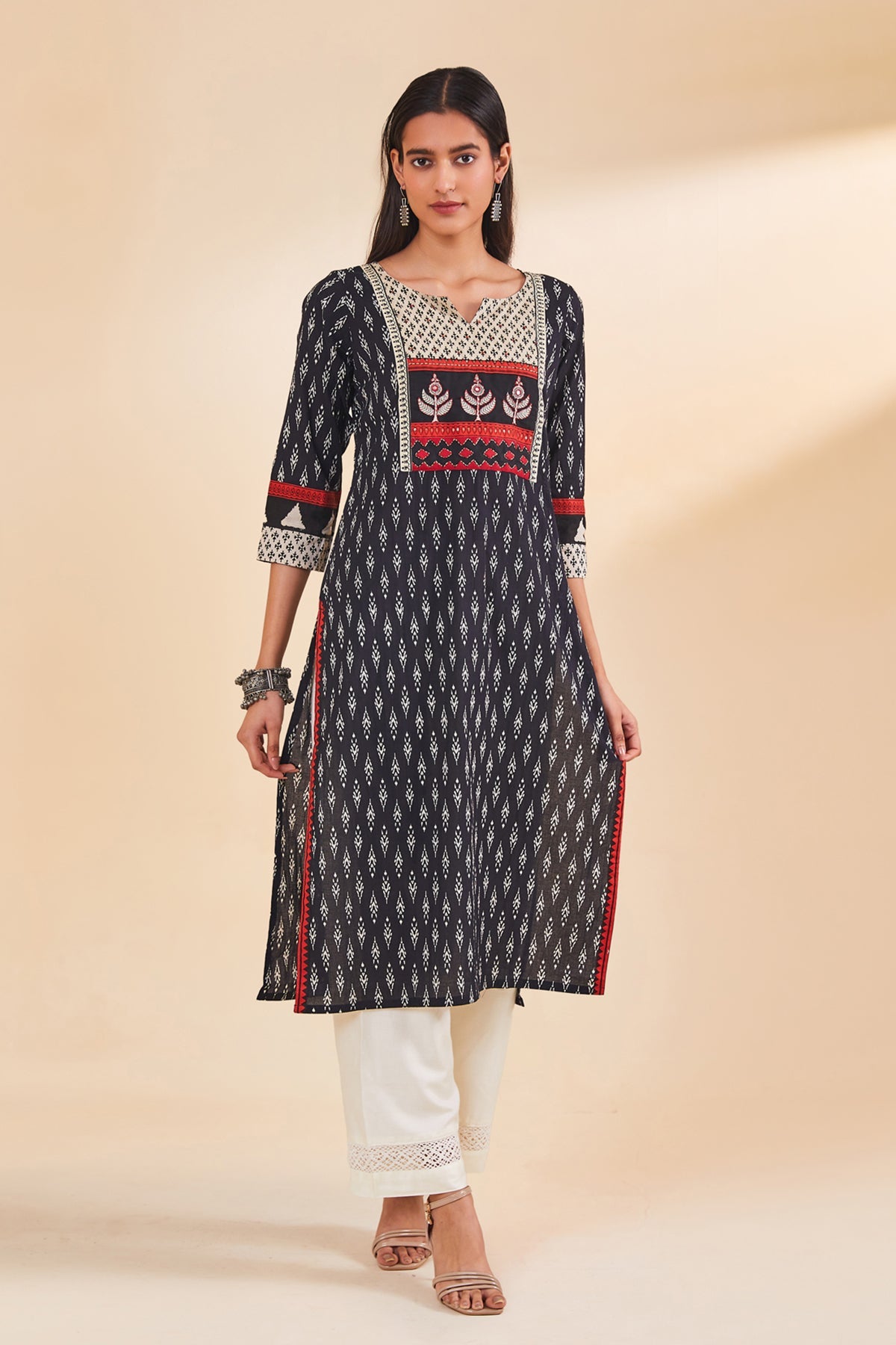 Black Printed Kurta