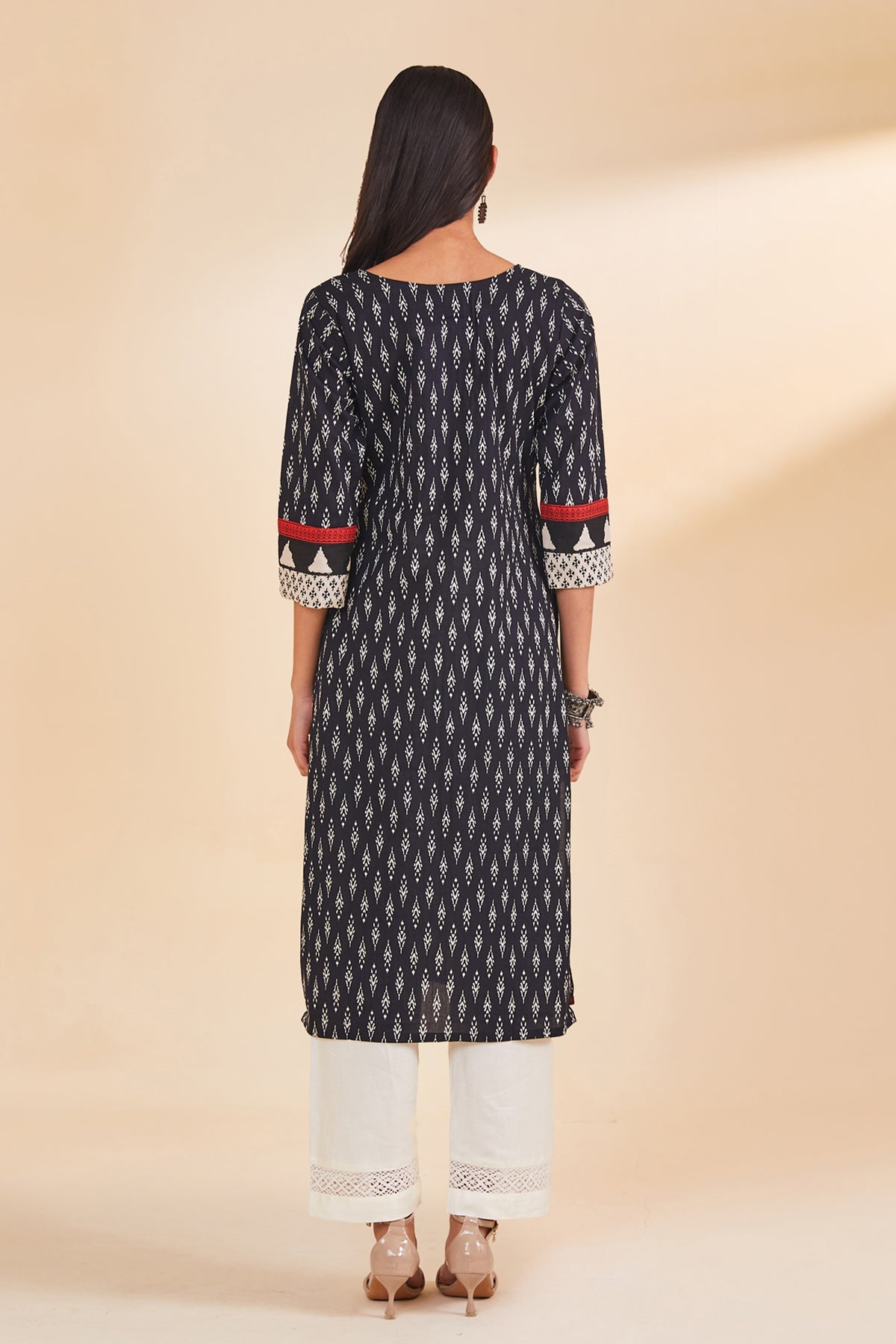 Black Printed Kurta