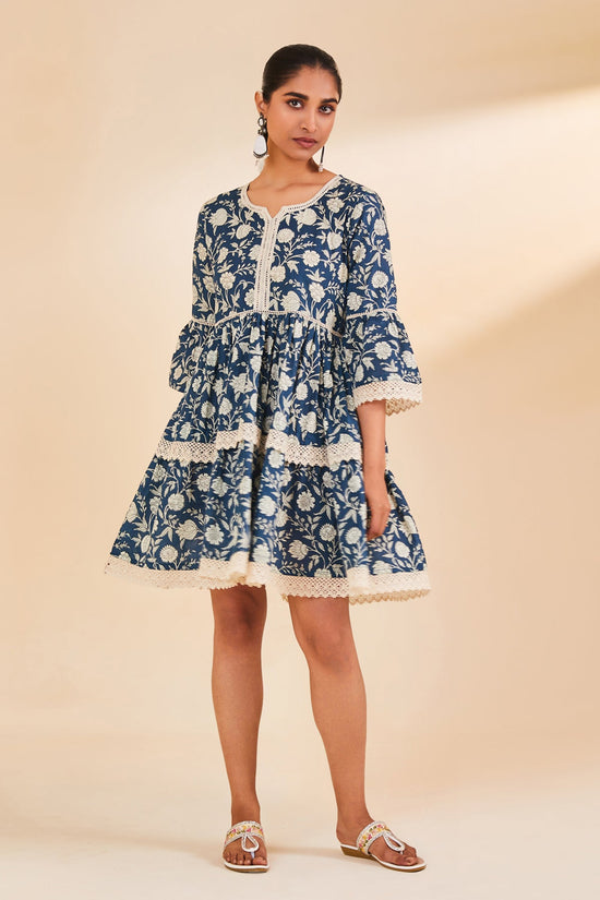 Teal Printed A-Line Tunic