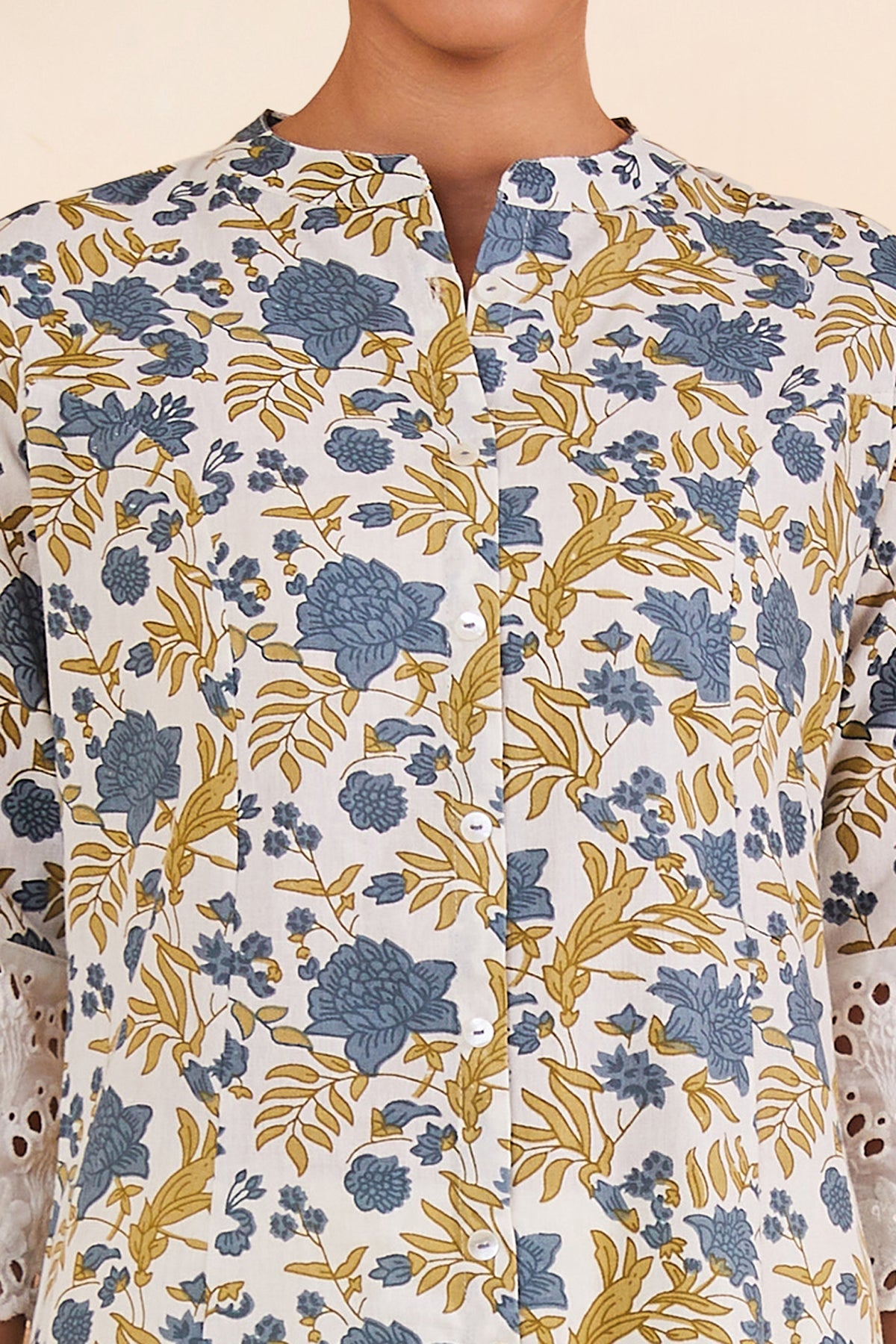 White Printed Kurta