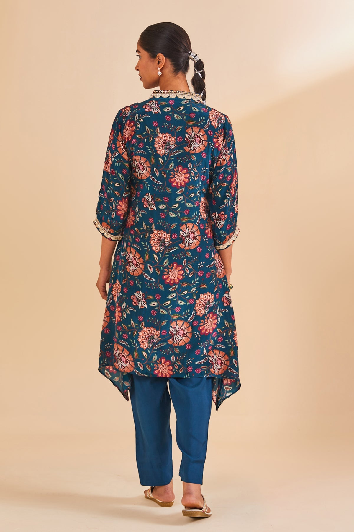 Green Printed Kurta Set