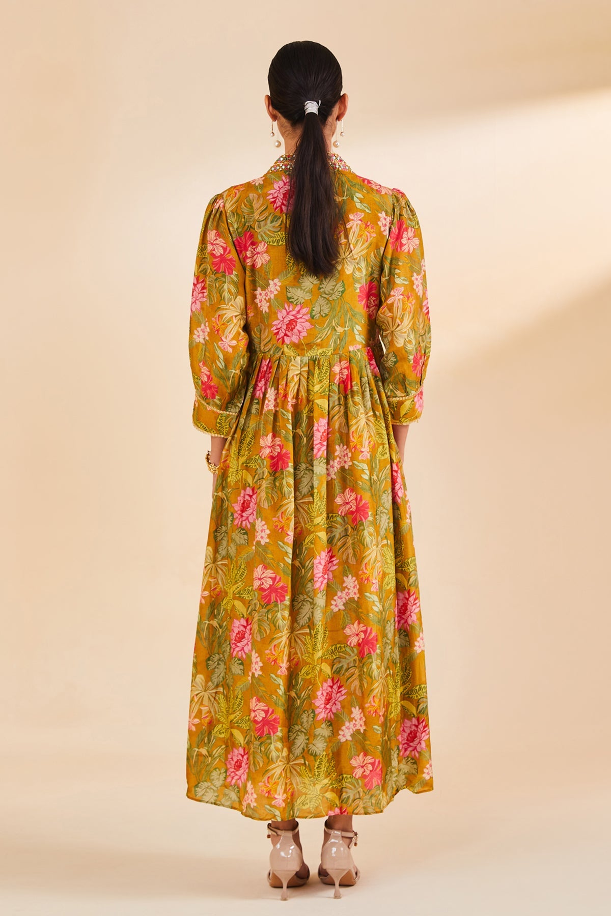 Mustard Printed Dress