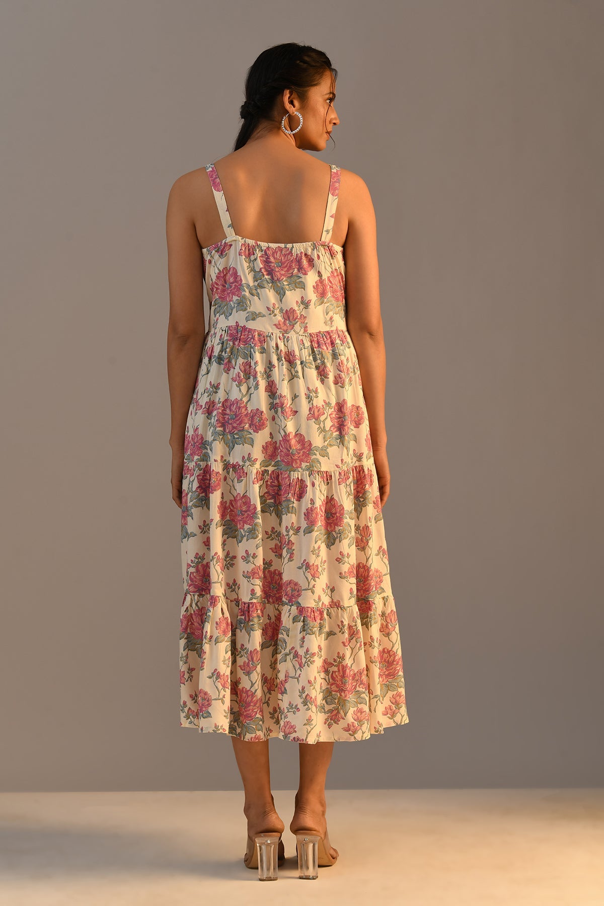 Cream Printed Dress