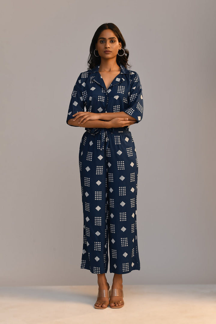 Blue Printed Co-ord Set