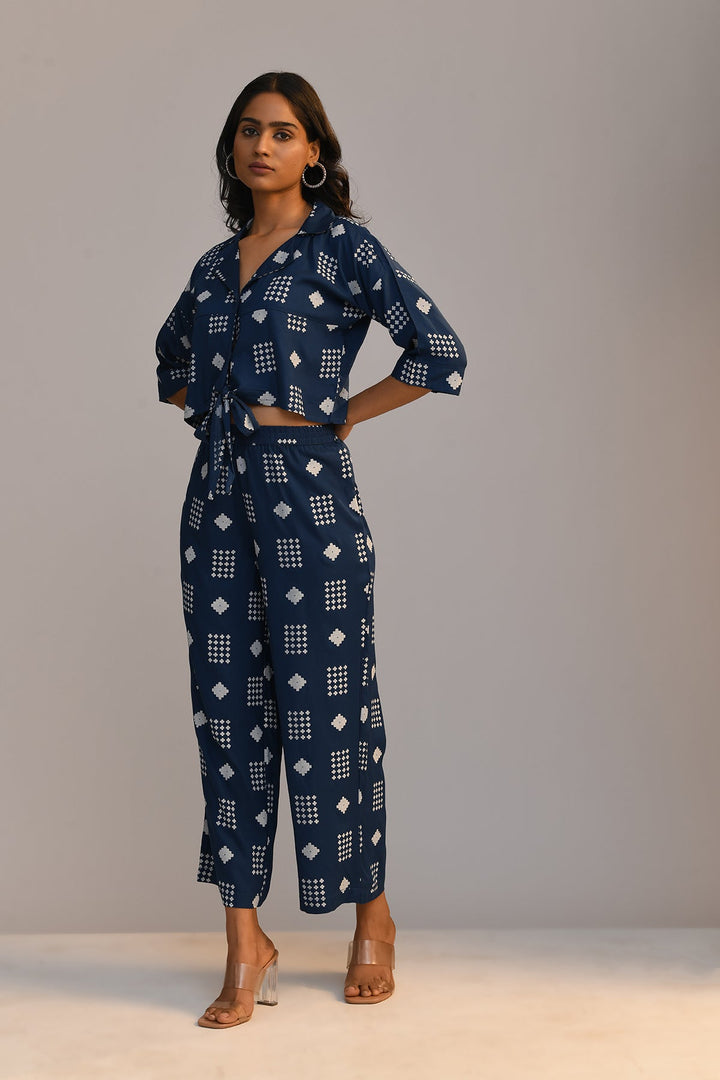 Blue Printed Co-ord Set