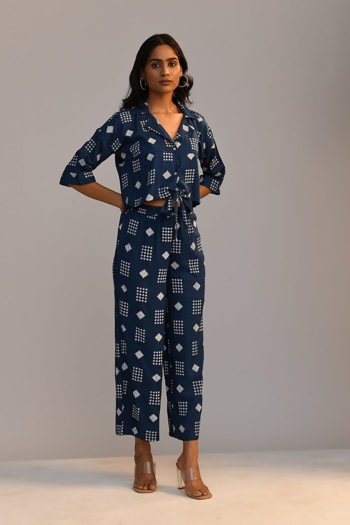 Blue Printed Co-ord Set