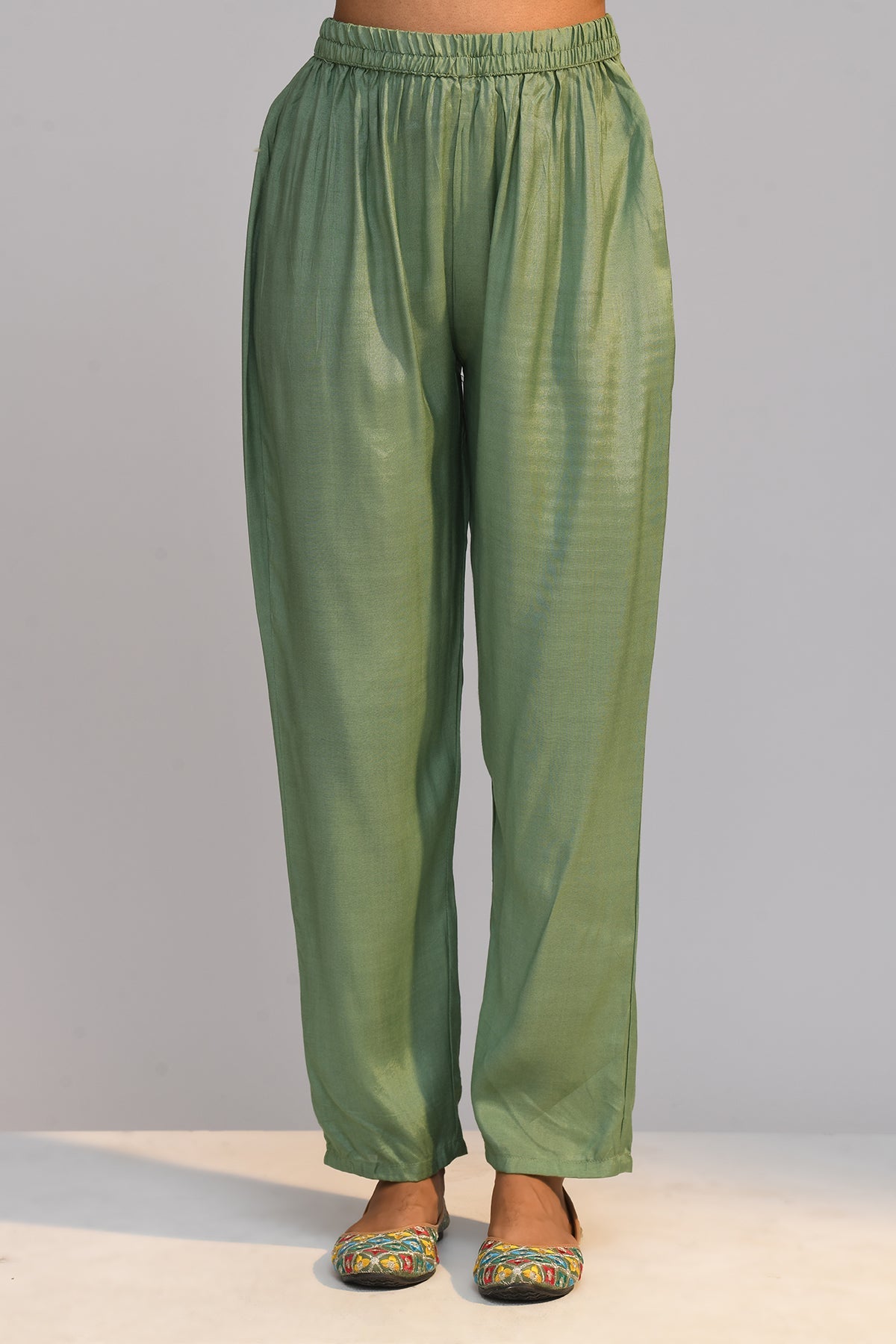 Multi Yoke Embroidered Flared Kurta Set