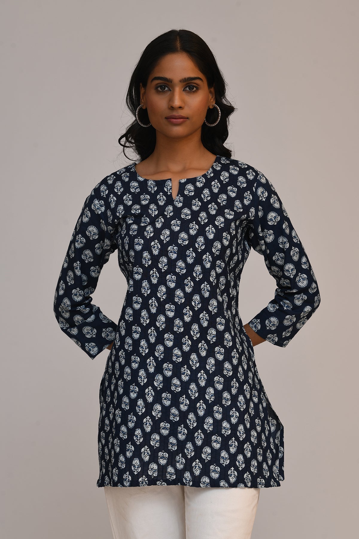 Blue Pintex Top