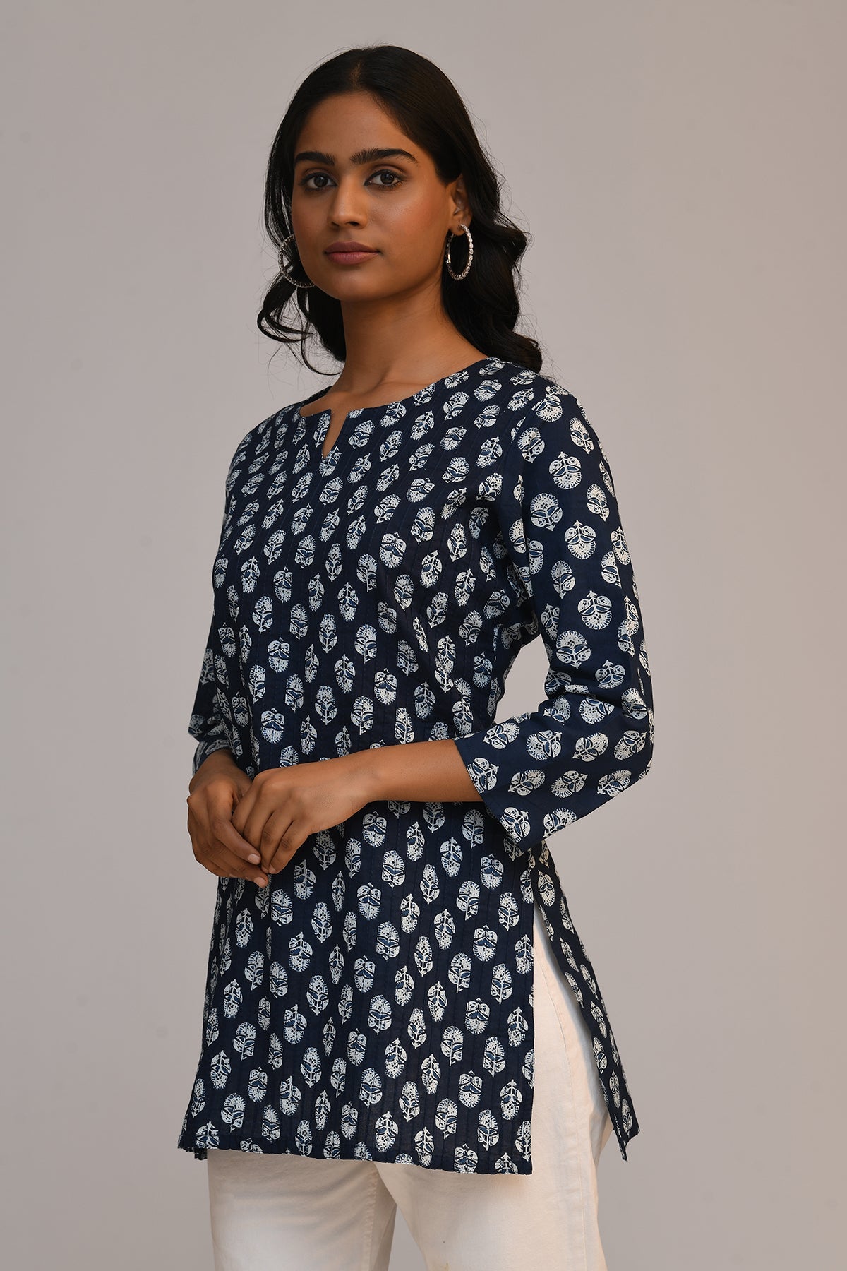 Blue Pintex Top