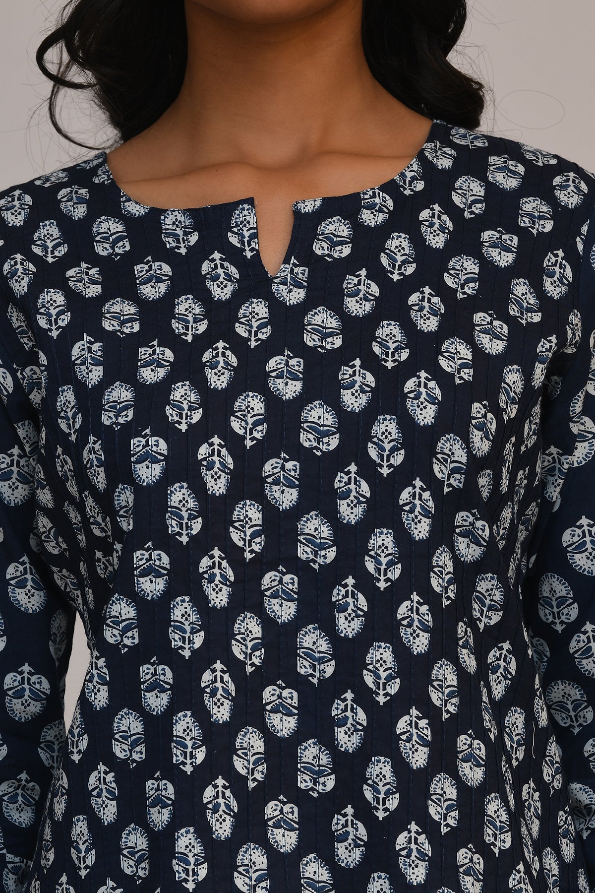 Blue Pintex Top